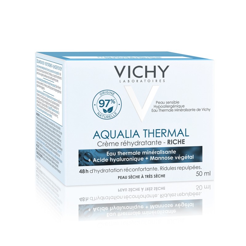 scatola di Vichy Aqualia Thermal Crema Idratante Ricca Viso 50ml