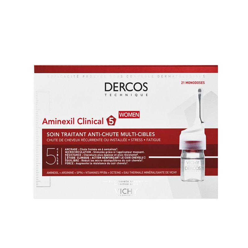 scatola Vichy Dercos Aminexil Pro Anti-Caduta Capelli Donna 21 Fiale