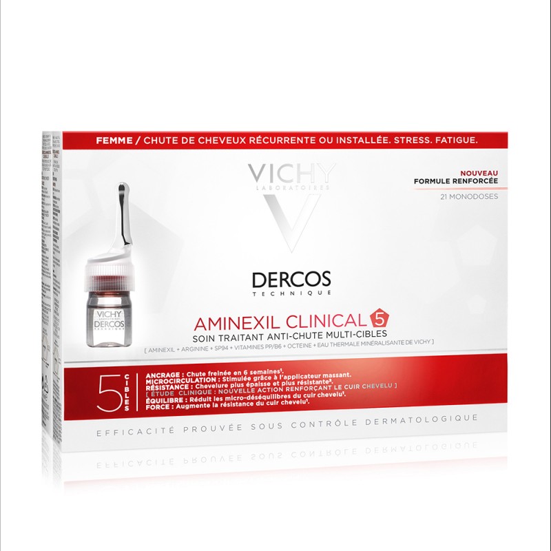 scatola di Vichy Dercos Aminexil Pro Anti-Caduta Capelli Donna 21 Fiale