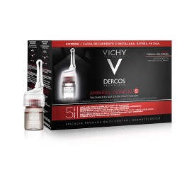 scatola e fiala Vichy Dercos Aminexil Intensive 5 Trattamento Capelli Uomo 42 Fiale
