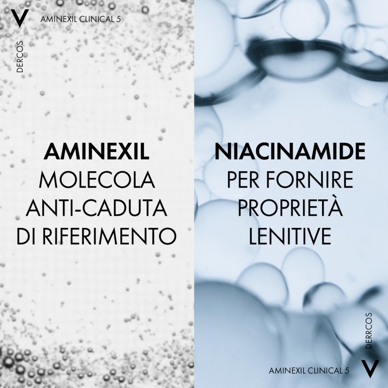 Vichy Dercos Aminexil Intensive 5 Rimedio per Capelli per Uomo contiene aminexil e niacinamide