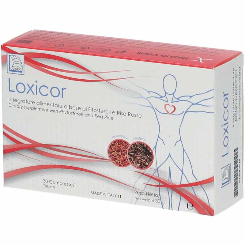 scatola Loxicor Integratore per Colesterolo 30 Compresse scatola Loxicor Integratore per Colesterolo 30 Compresse