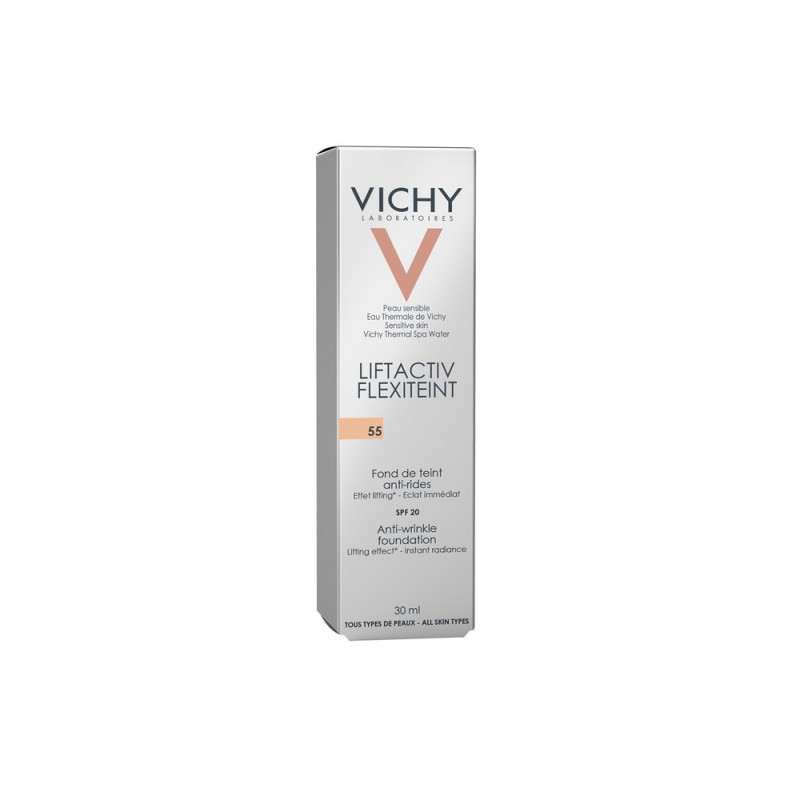 scatola di Vichy Flexilift Fondotinta Antirughe Colore 55 30 ml