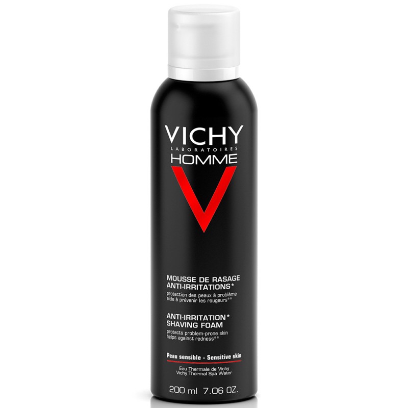 Vichy Uomo Schiuma da Barba Delicata per Pelle Sensibile 200 ml Vichy Uomo Schiuma da Barba Delicata per Pelle Sensibile 200 ml