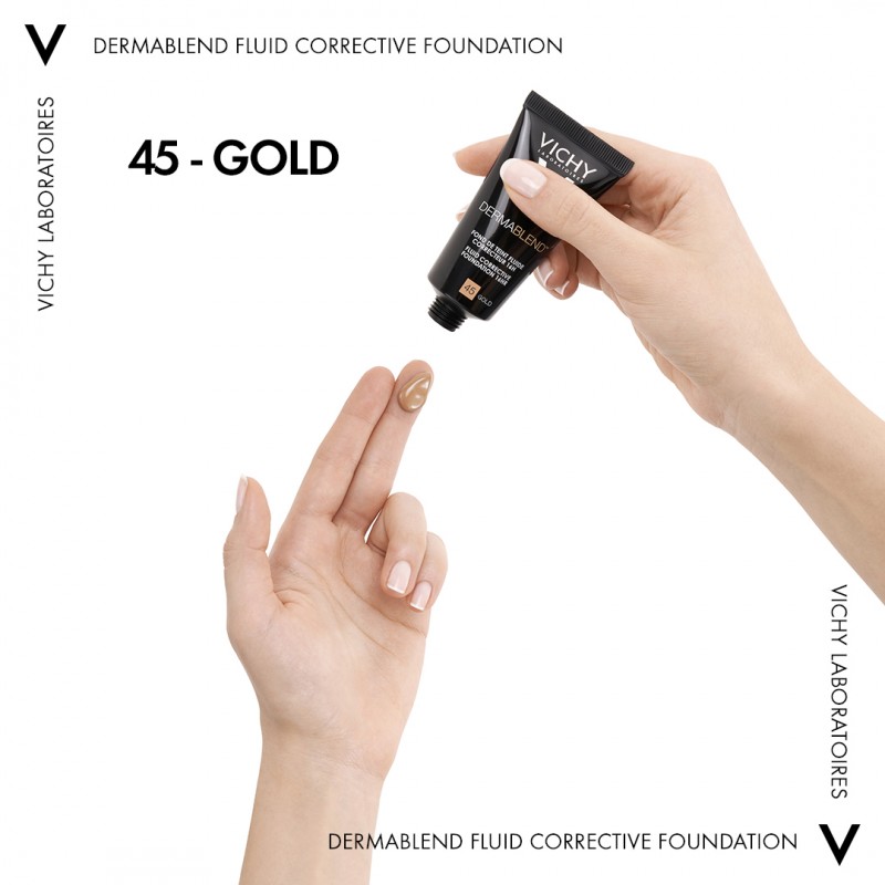 colorazione Vichy Dermablend Fondotinta Fluido 45 Gold Dorè 30 ml