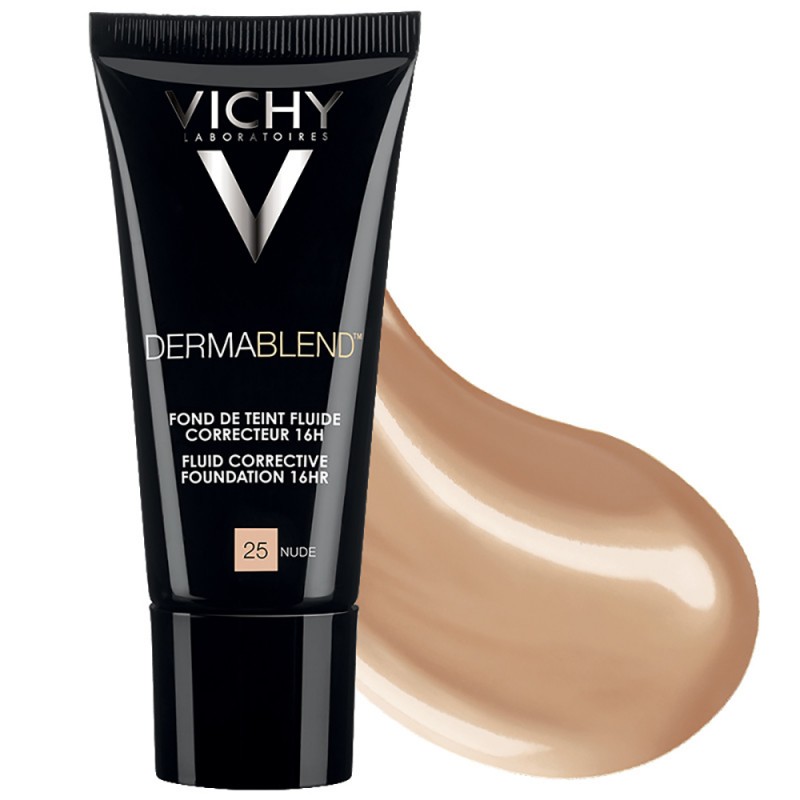 colorazione Vichy Dermablend Fondotinta Fluido 25 Nude Nudo 30 ml