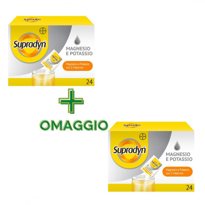 Supradyn Magnesio e Potassio Contro la Stanchezza 24 Bustine + CONFEZIONE OMAGGIO