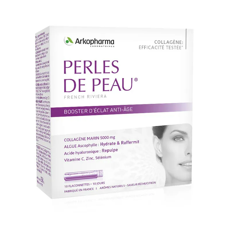 confezione di Perles De Peau Radiance Integratore con Collagene per Pelle 10 Flaconcini