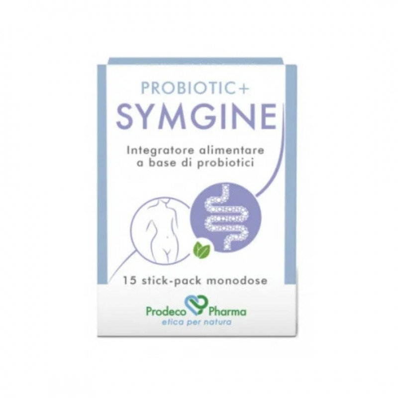 scatola di Probiotic+ Symgine Integratore con Probiotici per Benessere Intimo 15 Stick Pack