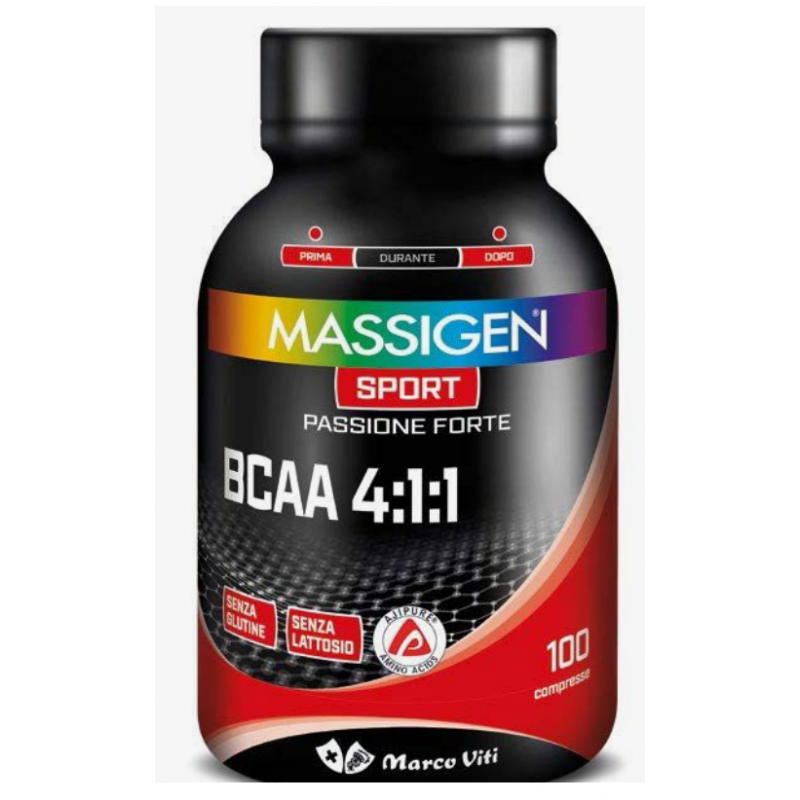 Marco Viti Massigen Sport BCAA 4:1:1 Integratore Stanchezza 100 Capsule Marco Viti Massigen Sport BCAA 4:1:1 Integratore Stanchezza 100 Capsule