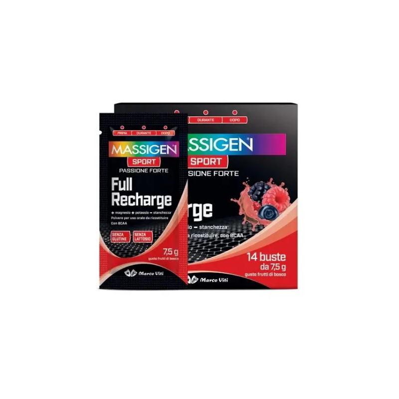 Marco Viti Massigen Sport Full Recharge Integratore Energizzante 14 Bustine da 7,5g Marco Viti Massigen Sport Full Recharge Integratore Energizzante 14 Bustine da 7,5g