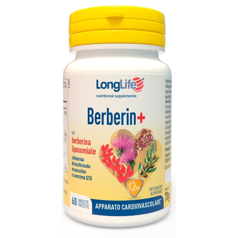 Longlife Berberin+ Integratore per Circolazione e Cuore 60 Tavolette Singole Longlife Berberin+ Integratore per Circolazione e Cuore 60 Tavolette Singole