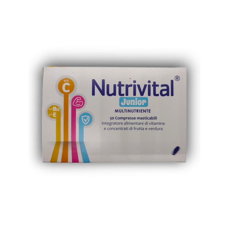 Scatola Nutrivital Junior Integratore Multivitamico 30 Compresse Scatola Nutrivital Junior Integratore Multivitamico 30 Compresse