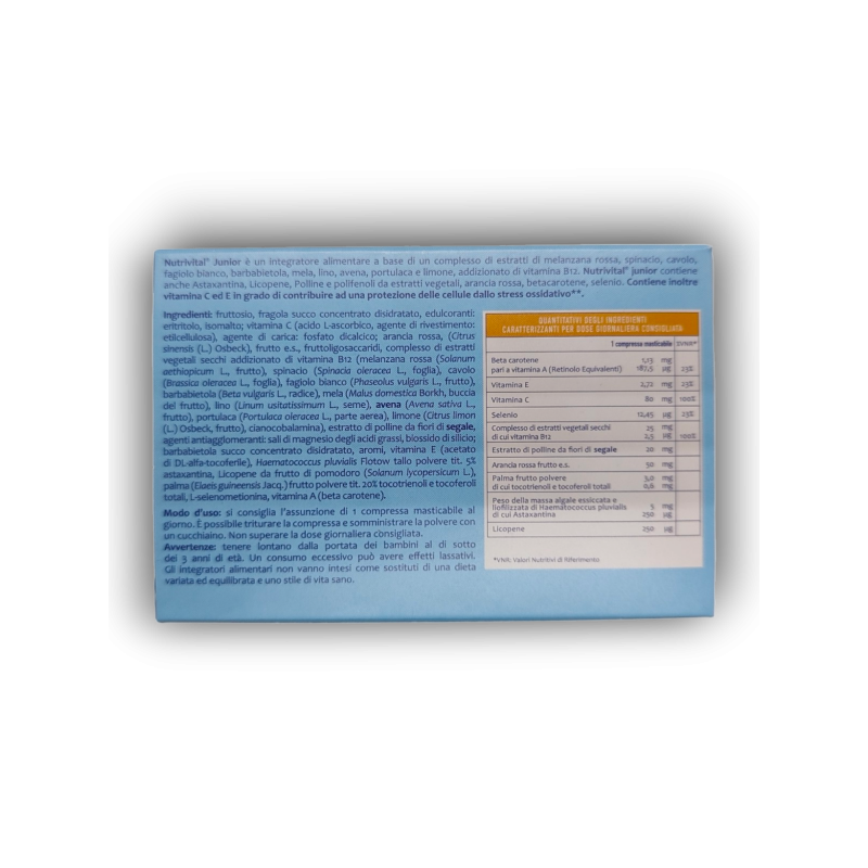 Nutrivital Junior Integratore Multivitamico 30 Compresse Nutrivital Junior Integratore Multivitamico 30 Compresse
