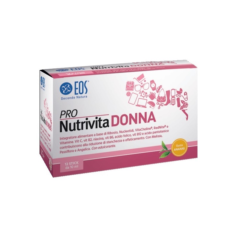 Eos Pro Nutrivita Donna Integratore Energizzante 12 Stick Singoli Eos Pro Nutrivita Donna Integratore Energizzante 12 Stick Singoli