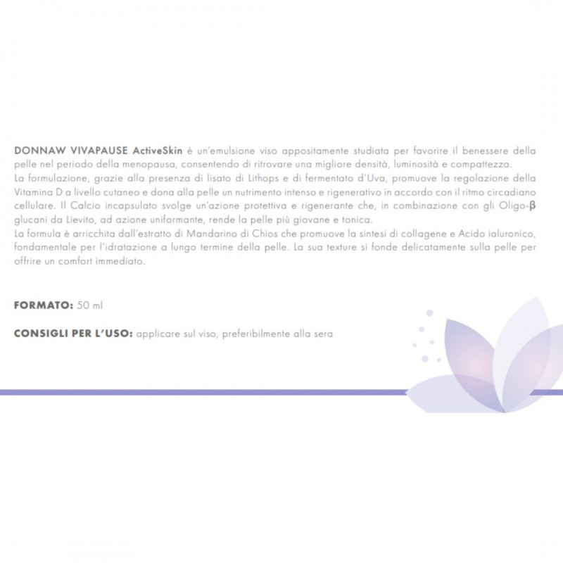 ingredienti di GSE Donnaw Vivapause Active Skin Emulsione Viso per Menopausa 50ml