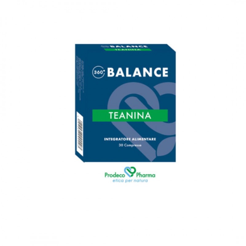 confezione di GSE 360 Balance Teanina Integratore Rilassante 30 Compresse