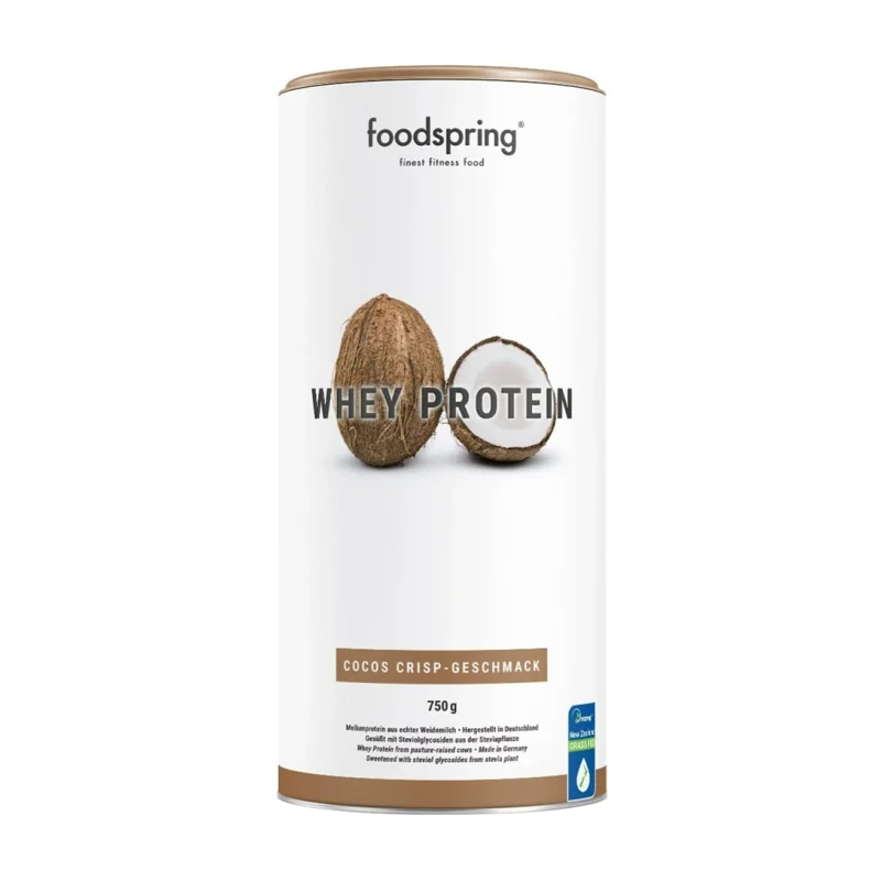Barattolo Foodspring Whey Protein Cocco Croccante Alimento Proteico 750g Barattolo Foodspring Whey Protein Cocco Croccante Alimento Proteico 750g