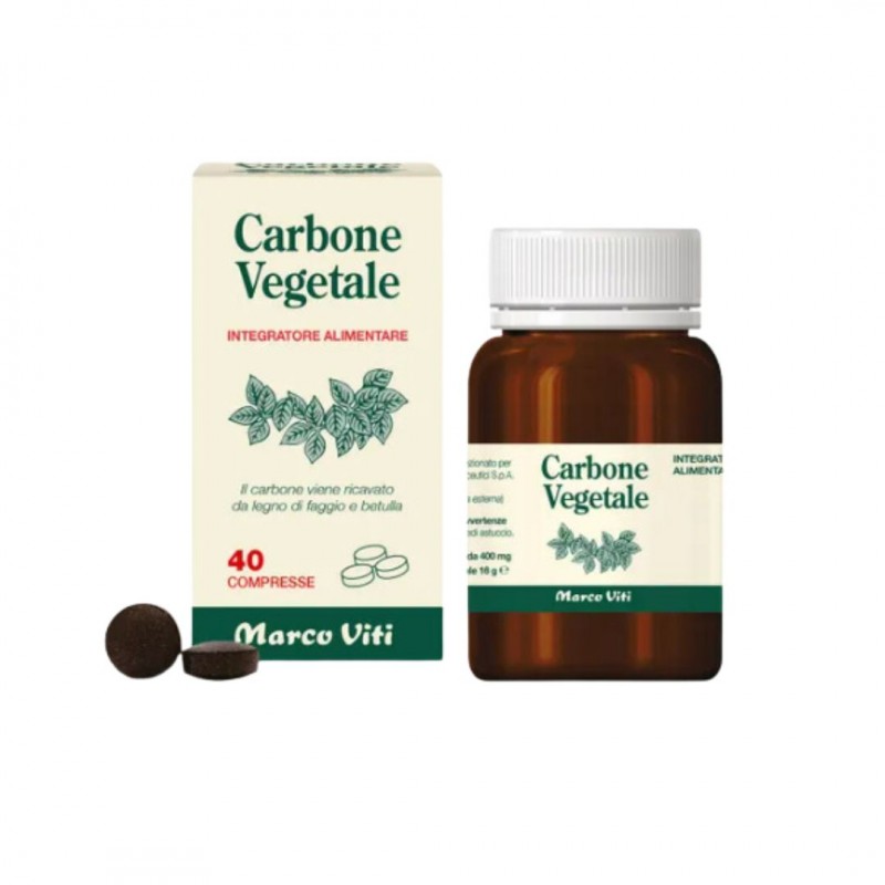 confezione di Marco Viti Carbone Vegetale 40 Compresse confezione di Marco Viti Carbone Vegetale 40 Compresse