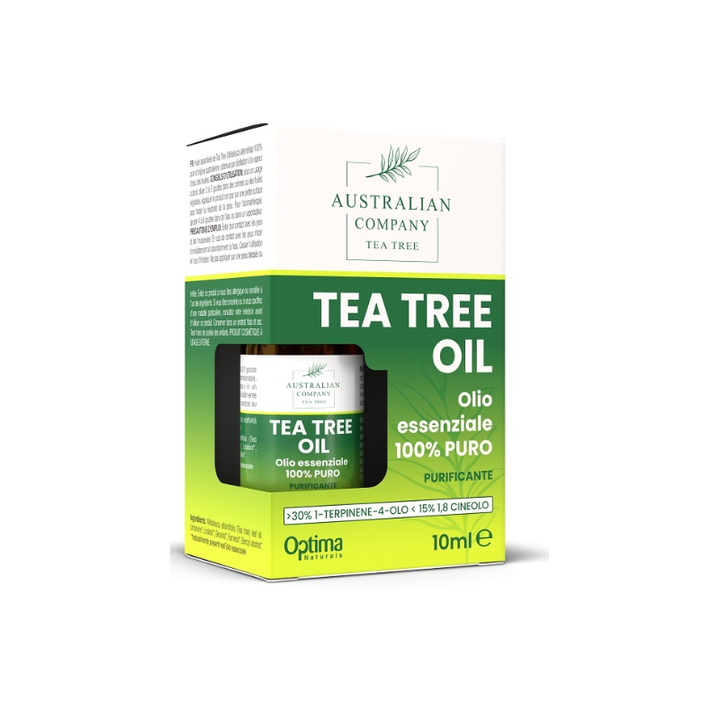 Scatola Optima Naturals Australian Tea Tree Essential Oil Olio Essenziale 10ml