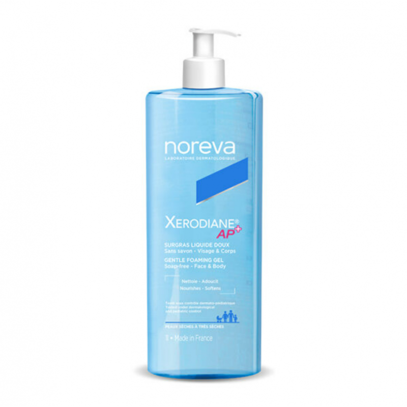 flacone di Noreva Xerodiane AP+ Gel Detergente Idratante 1000ml flacone di Noreva Xerodiane AP+ Gel Detergente Idratante 1000ml