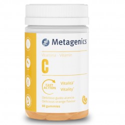 Barattolo di Metagenics Vitamina C Integratore Stanchezza Gusto Arancia 60 Gummies Barattolo di Metagenics Vitamina C Integratore Stanchezza Gusto Arancia 60 Gummies