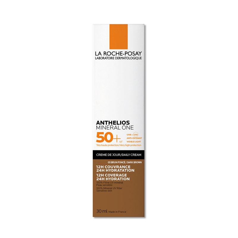 scatola di La Roche Posay Anthelios Mineral One SPF50+ 05 Dark Brown Crema Solare 30ml scatola di La Roche Posay Anthelios Mineral One SPF50+ 05 Dark Brown Crema Solare 30ml