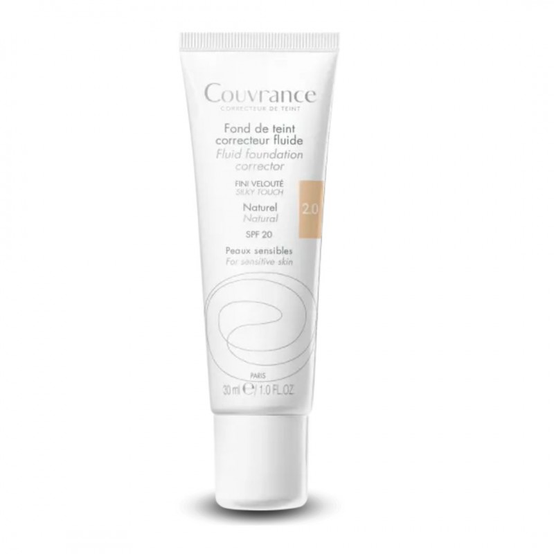 Flacone di Avene Couvrance Fondotinta Fluido Colore 2.0 Naturale SPF20 Tubo 30ml Flacone di Avene Couvrance Fondotinta Fluido Colore 2.0 Naturale SPF20 Tubo 30ml