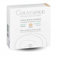 Scatola di Avene Couvrance Crema Compatta Colorata SPF30 Effetto Mat Vellutato 2.0 Color Naturale 10g Scatola di Avene Couvrance Crema Compatta Colorata SPF30 Effetto Mat Vellutato 2.0 Color Naturale 10g