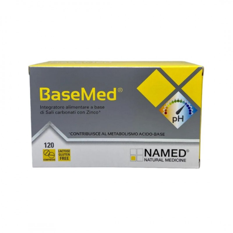 scatola di Named Basemed Integratore con Sali Minerali Alcalinizzanti 120 Compresse