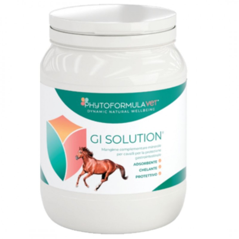 Barattolo di Phytoformula Vet GI Solution Mangime Cavalli per Intestino 1kg
