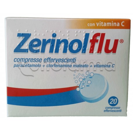 ZerinolFlu per Influenza e Raffreddore 20 Compresse Effeverscenti