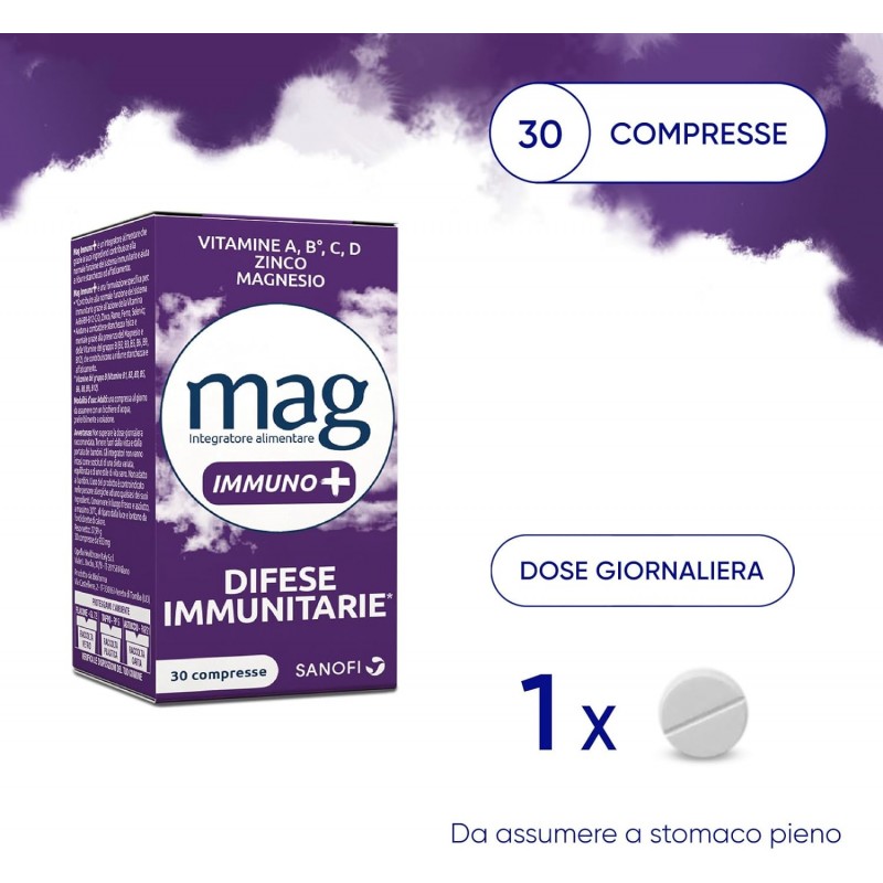 modalità d'uso di Mag Immuno + Integratore per Difese Immunitarie 30 Compresse modalità d'uso di Mag Immuno + Integratore per Difese Immunitarie 30 Compresse