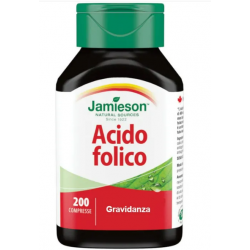 Scatola con Jamieson Acido Folico Integratore per Gravidanza 200 Compresse Scatola con Jamieson Acido Folico Integratore per Gravidanza 200 Compresse