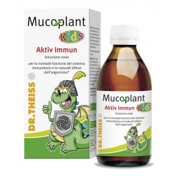 Flacone con Dr. Theiss Mucoplant Aktiv Immun Kids Integratore per Difesemmunitarie Bambini 200ml Flacone con Dr. Theiss Mucoplant Aktiv Immun Kids Integratore per Difesemmunitarie Bambini 200ml