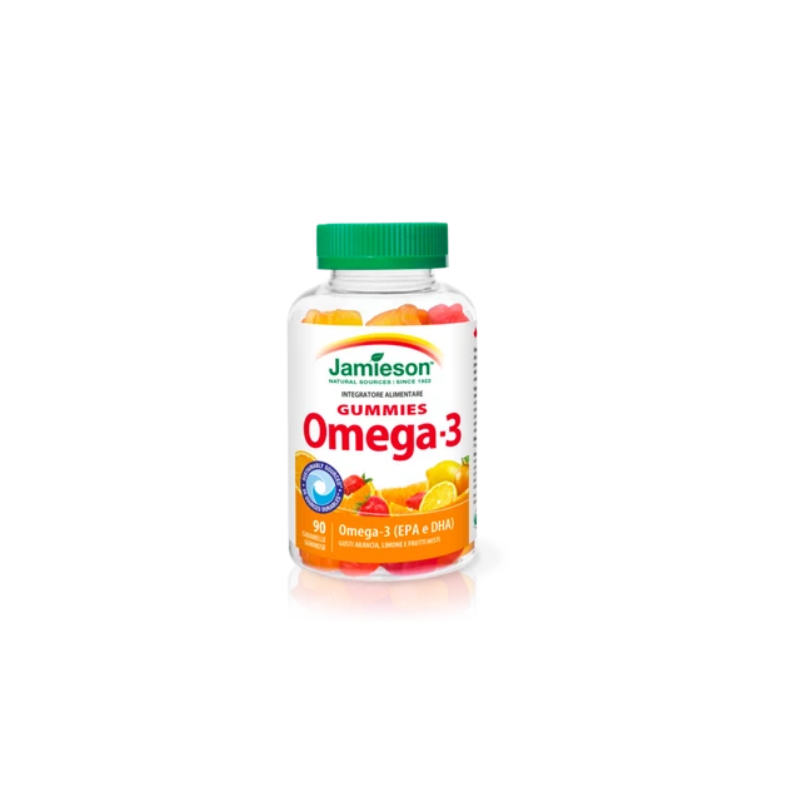 Jamieson Omega 3 Gummies Integratore per Occhi, Cervello e Cuore 90 Caramelle Gommose