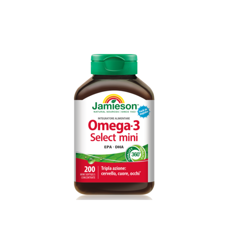 Jamieson Omega 3 Select Mini Integratore per Cuore 200 Piccole Perle