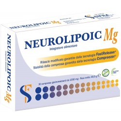 Scatola con Neurolipoic Mg Integratore per Sistema Nervoso 30 Compresse Singole Scatola con Neurolipoic Mg Integratore per Sistema Nervoso 30 Compresse Singole