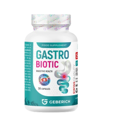 Scatola con Geberich Gastrobiotic Integratore per Digestione 30 Capsule Singole Scatola con Geberich Gastrobiotic Integratore per Digestione 30 Capsule Singole