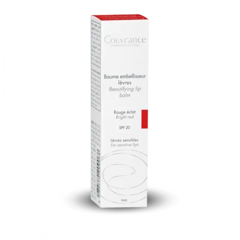 Scatola di Avene Couvrance Balsamo Labbra SPF20 Colore Rosso Luminoso 1 Rossetto Scatola di Avene Couvrance Balsamo Labbra SPF20 Colore Rosso Luminoso 1 Rossetto