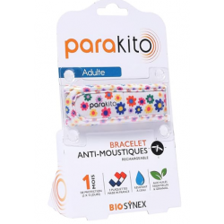 Confezione esterna di Parakito Bracciale Antizanzare Fun Fiori Adulto 1 Pezzo
