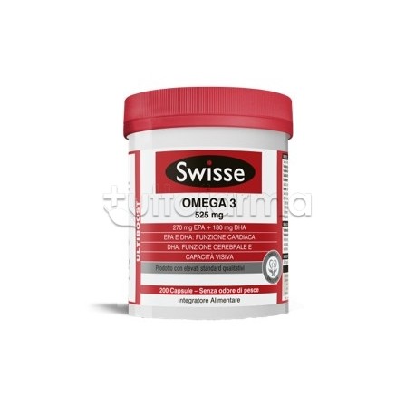 Swisse Omega 3 Integratore per Cuore e Vista 200 Capsule