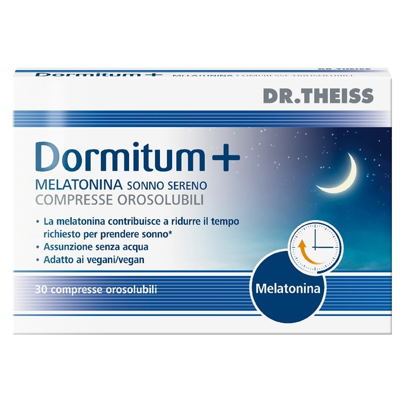 Dr Theiss Dormitum + Melatonina Sonno Sereno Integratore per Sonno 30 Compresse Singole Dr Theiss Dormitum + Melatonina Sonno Sereno Integratore per Sonno 30 Compresse Singole
