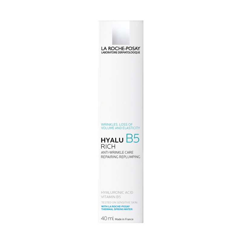 confezione di La Roche Posay Hyalu B5 Crema Viso Ricca Antirughe 40ml