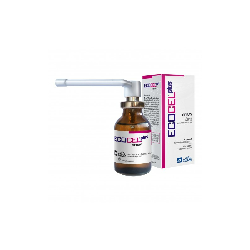 flacone di Ecocel Plus Spray per Micosi di Pelle e Unghie 20ml flacone di Ecocel Plus Spray per Micosi di Pelle e Unghie 20ml