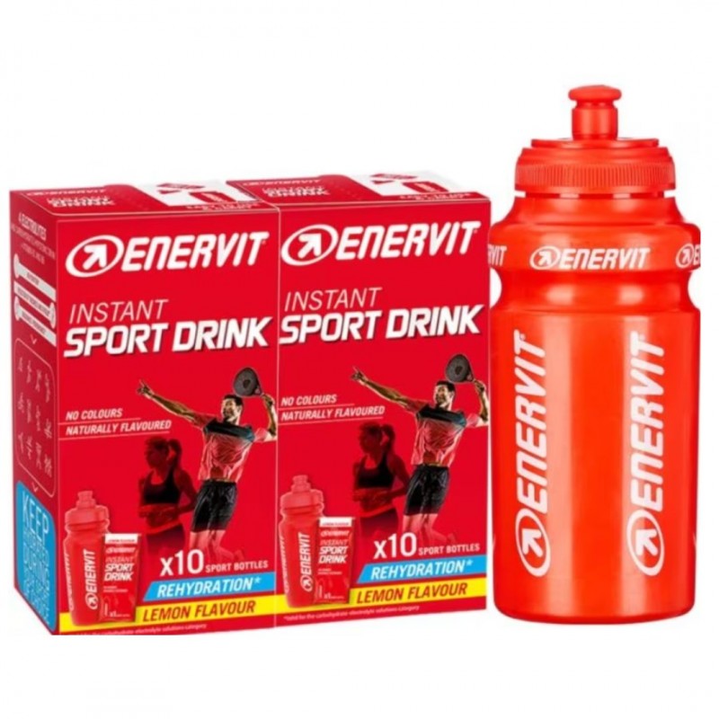 Promo di Instant Sport Drink Bevanda Sali Minerali al Limone 20 Bustine + Borraccia 500ml Promo di Instant Sport Drink Bevanda Sali Minerali al Limone 20 Bustine + Borraccia 500ml