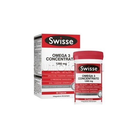 Swisse Omega 3 Concentrato Integratore per Cuore e Pressione 60 Capsule