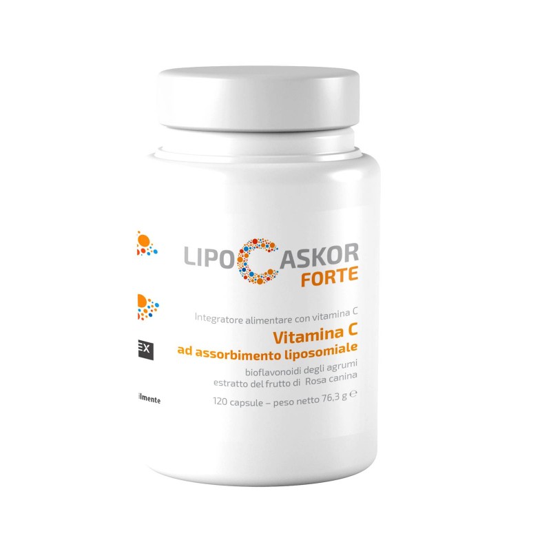 Confezione di Lipo C Askor Forte Vitamina C Liposomiale 120 Capsule
