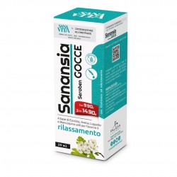Confezione esterna di SanaVita Sanansia Seraben Gocce Integratore Rilassante 20ml Confezione esterna di SanaVita Sanansia Seraben Gocce Integratore Rilassante 20ml
