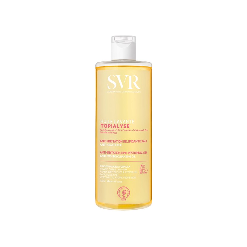 flacone di SVR Topialyse Olio Lavante Anti Irritazioni Anti Prurito 400ml flacone di SVR Topialyse Olio Lavante Anti Irritazioni Anti Prurito 400ml